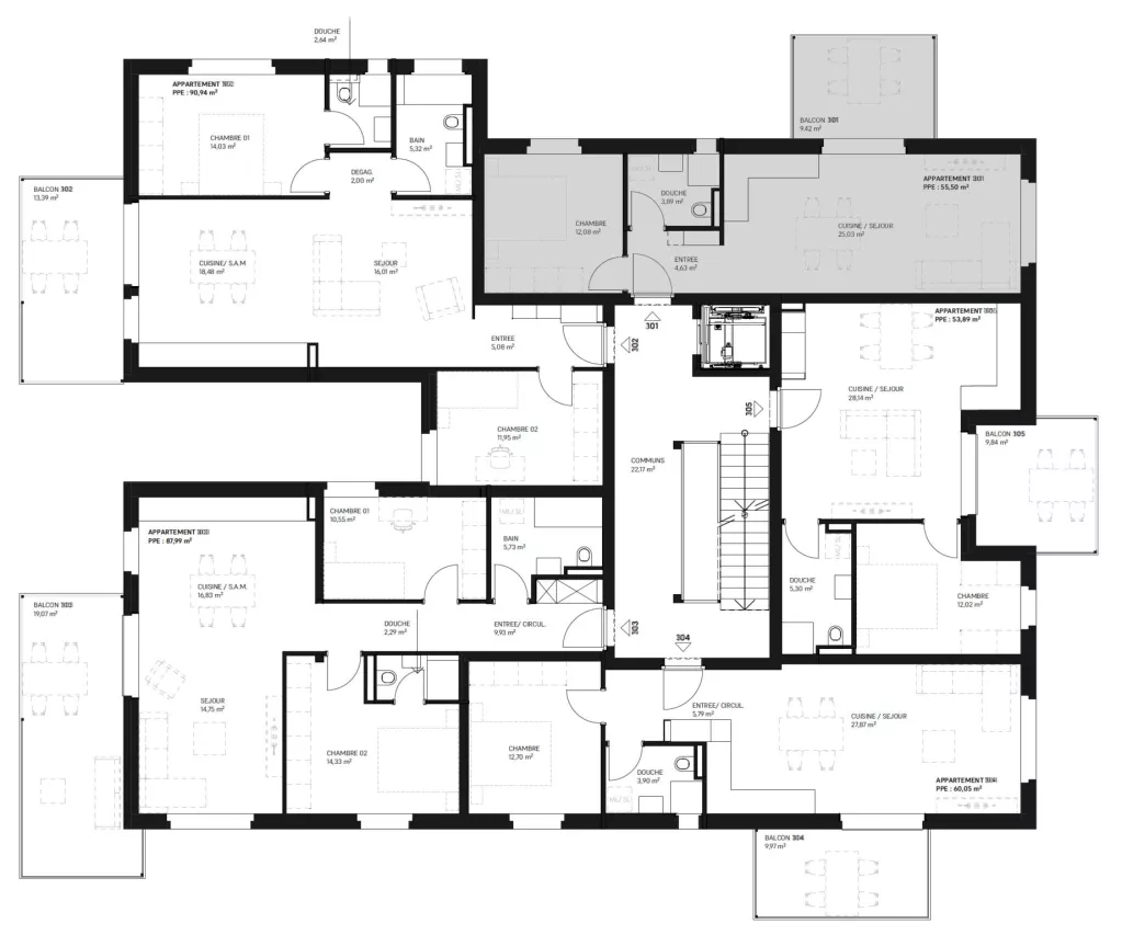 Très joli 2.5 pièces en attique à vendre à Martigny - Chantier en cours