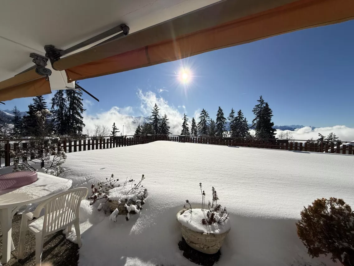 Rare 3.5 pces avec terrasse à Vermala en résidence secondaire