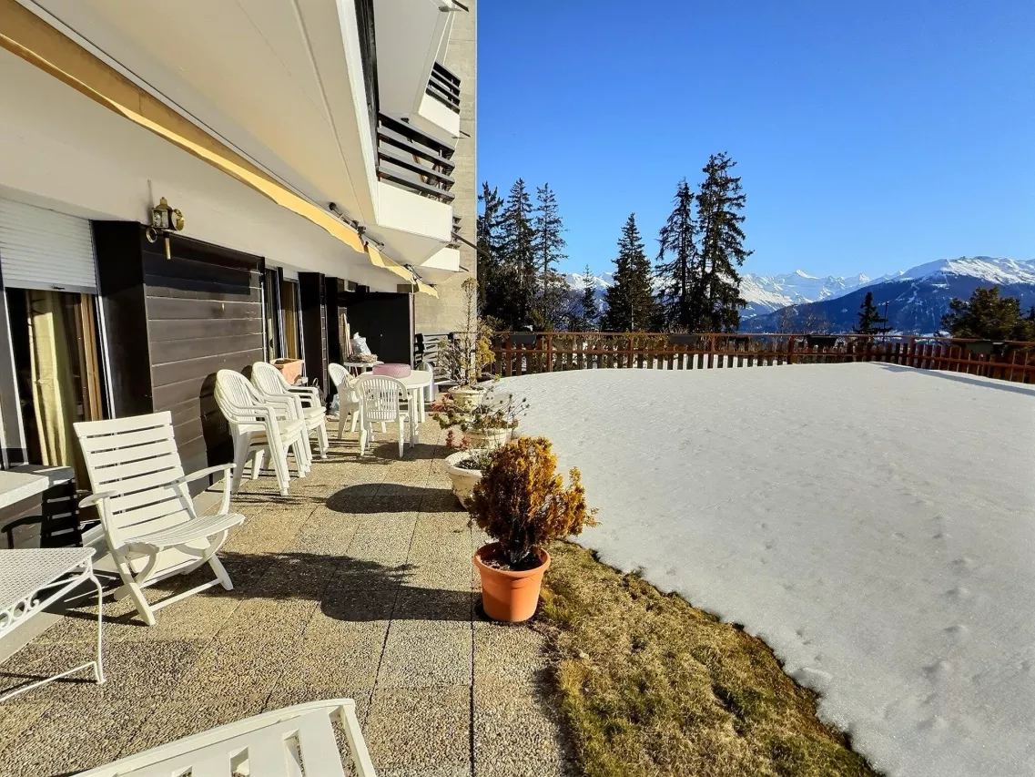 Rare 3.5 pces avec terrasse à Vermala en résidence secondaire