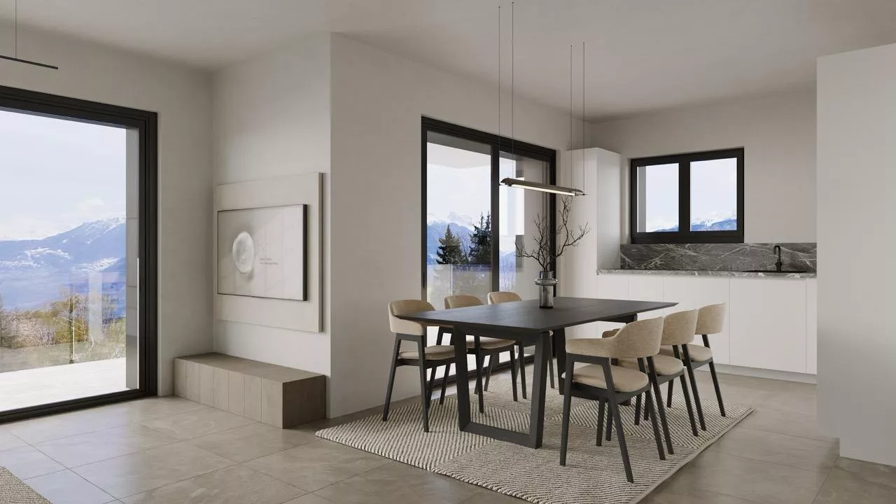 Appartement 3.5 pièces neuf avec terrasse et jardin privatif à Crans-Montana